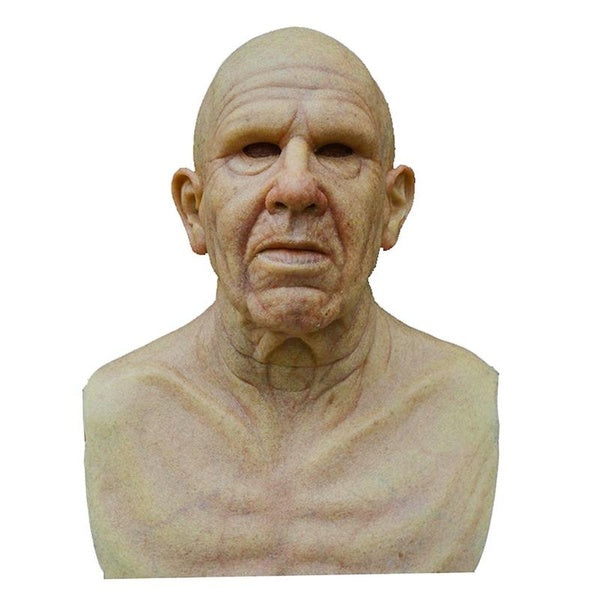 Elderly Man Mask Halloween Party Wrinkle Full for Head Mask Grandpa Face Mask Party Supplies Cosplay Props