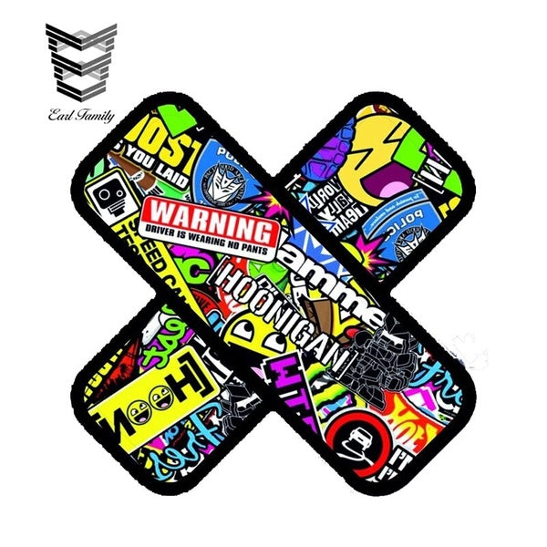 13cm x 13cm PLASTER STICKER BOMB Colour Car Van Bike Window Bumper Laptop Decal Vinyl Reflective 3D Car Sticker