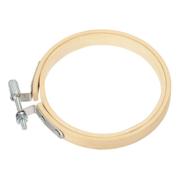 Embroidery Hoops 3 Inch Round Bamboo Circle Cross-Stitch Ring for Art Craft Sewing Ornament, Pack of 6