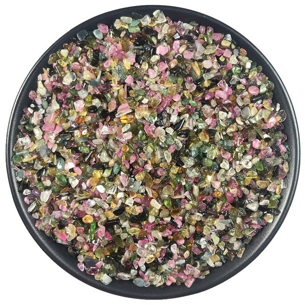 100g-pack Natural Stone Tourmalin Rough Raw Gemstone Rock Chips Gravel Decoration DIY