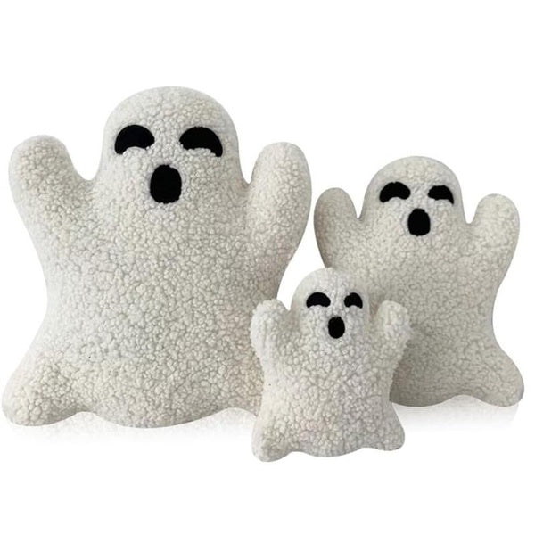 20-30-40cm Ghost Pillow Halloween Decoration Cute Ghost Shaped Plush Pillow, Soft Fluffy Plush Ghost Throw Pillow Halloween Pillow for Party Outdoor