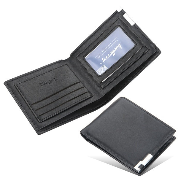 Baellerry Fashion Men Wallet Slim PU Leather Bifold Pocket Purse Card Holder Wallet