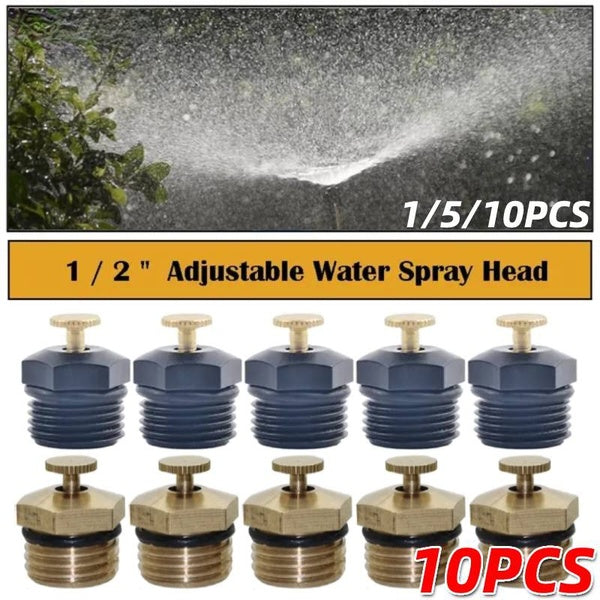 1-5-10PCS Adjustable Refraction Sprinkler 1-2BSPF Brass Misting Automation Spray Nozzle for Garden Lawn Drip Irrigation System Gardening Tools
