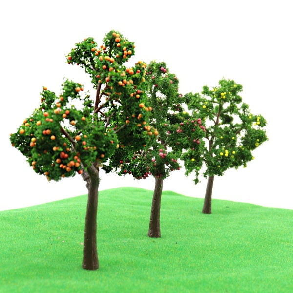scale model railroad fruit trees for architecture model building railway landscape layout scenery DIY model train accessories