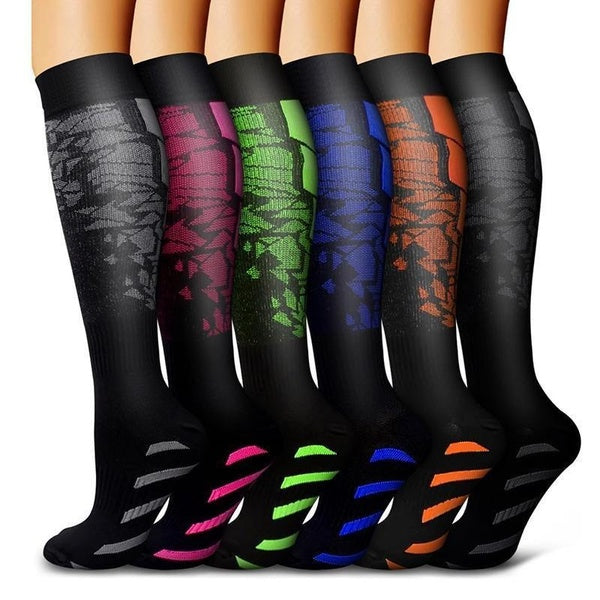 3 Pairs Compression Socks For Women Girl & Men, Knee High Compression Stockings - Best Support For Medical, Circulation, Nurses, Running, Travel