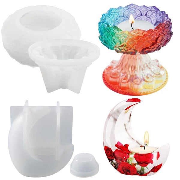 2pcs-set Resin Silicone Molds for DIY Holders