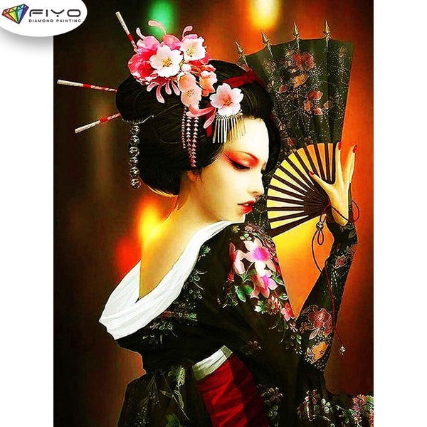 FIYO Beauty Diamond Painting Kits For Adults DIY 5D Diamond Mosaic Diamond Painting Home and Kitchen Fashion Canvas Pictures Wall Decoration Gifts Ar