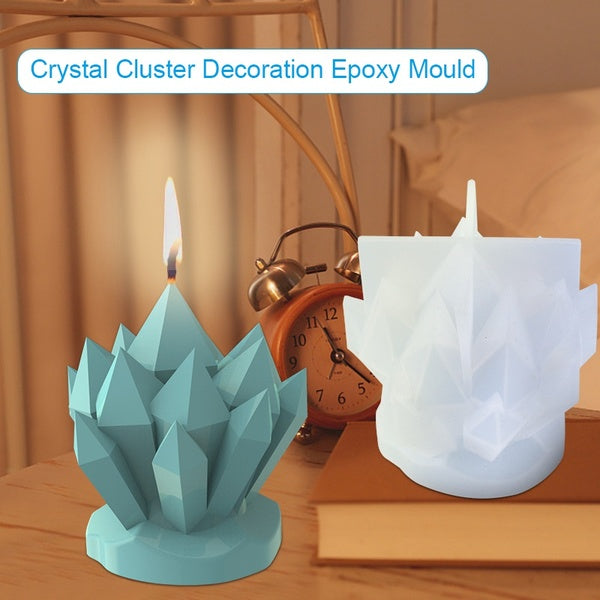 Candle Silicone Mold Easy to Clean DIY Crystal Cluster Molds For DIY Candle Fondant Soap Chocolate