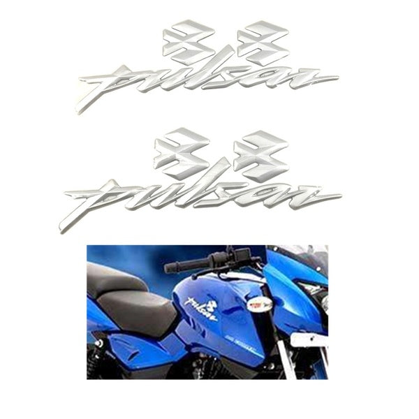 Motorcycle 3D Tank Wheel Logo Letters Graphics Sticker for Bajaj Pulsar 200 NS AS200 - 135 - 180 - 220 Emblem Badge Decal