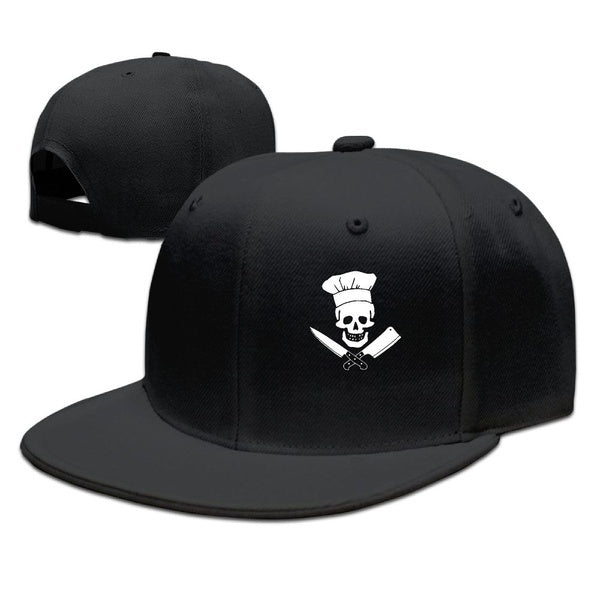 SKULL-Chef Cuisinier Chapeau de Cuisson de Crâne Grill Master Personnalisé Hommes et Femmes Mode Hip Hop Hop Casquette de Baseball Casquette de Baseb