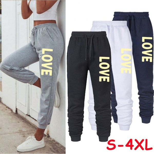 Jogging Pants Sweatpants For Women Sports Fitness Pants Loose Soft Long Pants Fashion Printed