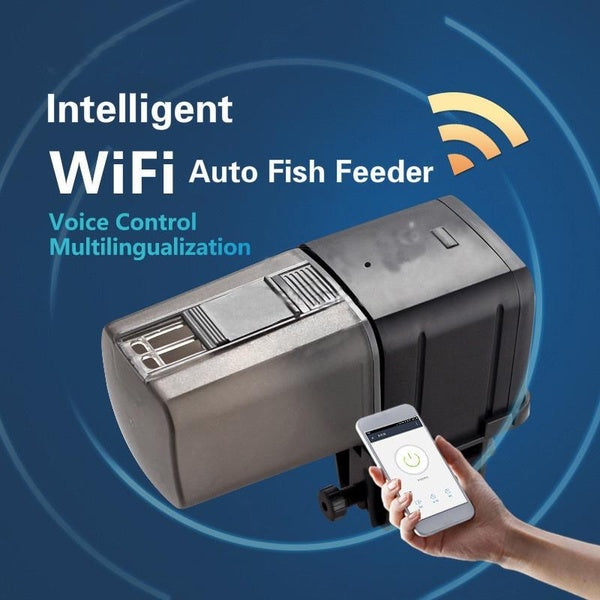 Intelligent Wifi APP Fish Feeder Auto Organe Contrôle Intelligent Aquarium Réservoir Dispositif D'alimentation Automatique Synchronisation Équipement