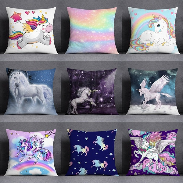 Unicorn series home decoration pillowcase square pillowcase home office decoration (45cm * 45cm)