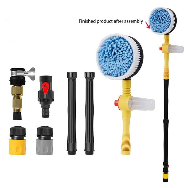Car Wash Brush Car Cleaning Kit 360° Spin Car Wash Mop High-pressure Foam Car Cleaning Brush Detachable & Extendable Scrub Brush