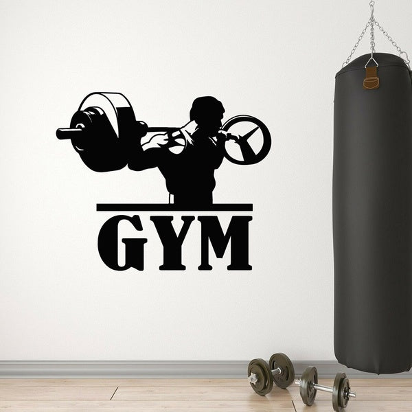 Gym Vinyle Sticker Formation Fer Dur Fenêtre Autocollant Sport Gym Muscul Fitness Home Gym Exercice fitness Papier Peint Mural