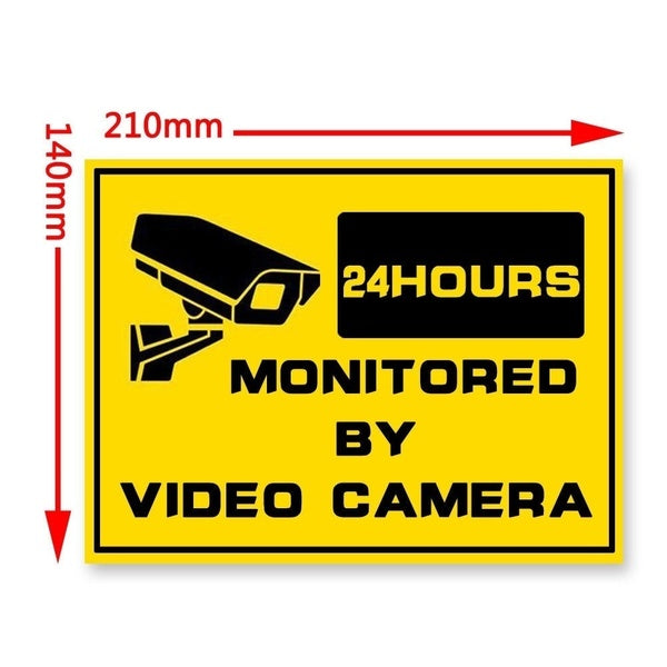 New Hot VIDEO SURVEILLANCE Security Burglar Alarm Decal Warning Sticker Signs