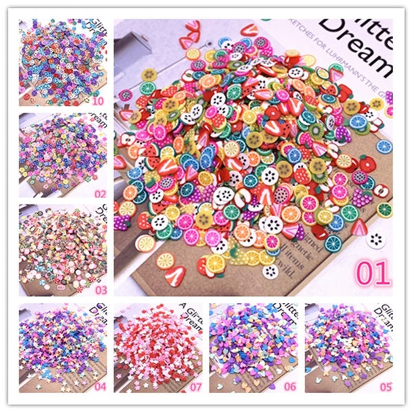 1000Pcs Polymer Clay Flower Crafts Flatback Scrapbooking For Embellishments Nail Stickers -Phone Diy Accessories