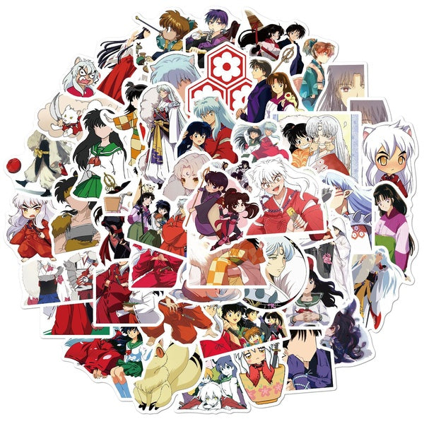 15pcs-50pcs-set Cartoon Anime Inuyasha Sticker Waterproof Suitcase DIY Laptop Guitar Skateboard Toy Lovely Sticker LD