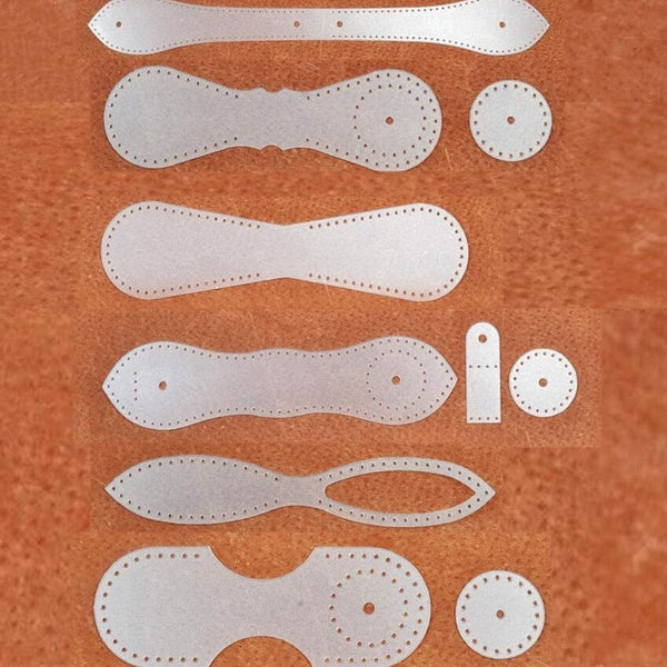 6 Stlye bricolage cuir artisanat couture modèle porte-clés PVC modèle ensemble