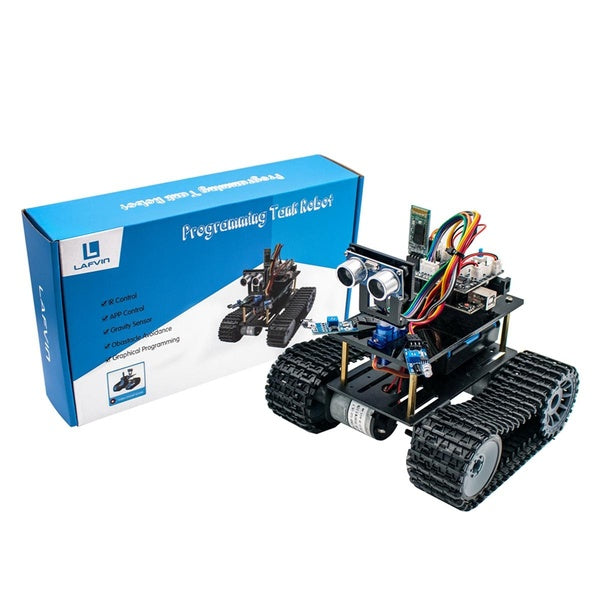 1 Kit de voiture Robot intelligent Mini Tank pour Arduino R3 Pragramming Tank Mixly bloque le codage avec Tutorail