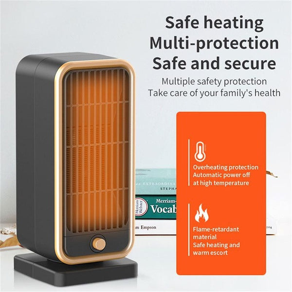 Electric Fan Heater Heating Warm Air Blower Portable Desktop PTC Ceramic Fan Heater Household Tower Fan Heating Warming Machine