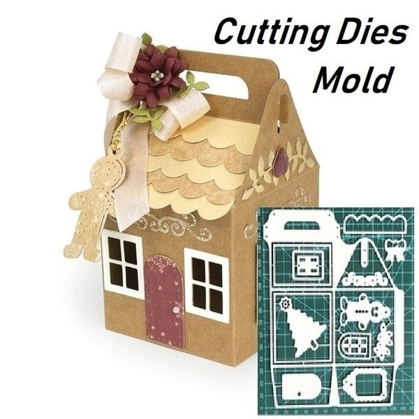 Gift Box Die Metal Cutting Dies Frame Craft Cutting Die Embossing Stencil for Handmade Paper Card Making Scrapbooking