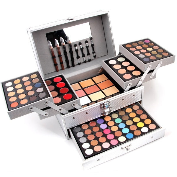 190 Color Makeup Set box in Aluminum Women Waterproof Eyeshadow Powder Lipstick Lipiner Eyeliner Concealer Blush Matte Mirror Kit