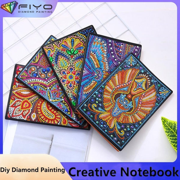 Diamond Painting Notebook Diamond Mandala Flower And Christmas Notebook DIY Art Mandala Cover Notebook DIY Art Christmas Cover Notebook A5 Art Journ