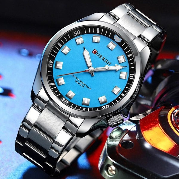 CURREN Sports Hommes Montres Top Marque De Luxe Militaire Étanche Mâle Horloge Lumineux En Acier Inoxydable Quartz Affaires Simple Montre-Bracelet 84