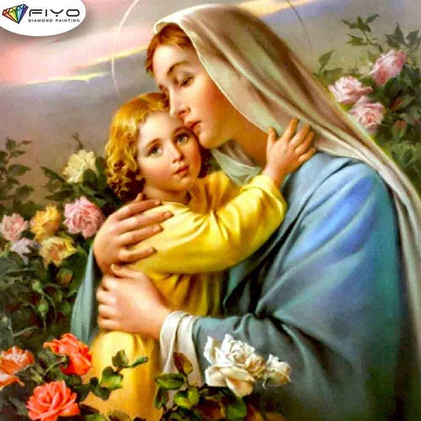 FIYO Virgin Diamond Painting Kits For Adults DIY 5D Diamond Mosaic Diamond Painting Home and Kitchen Fashion Canvas Pictures Wall Decoration Gifts Ar