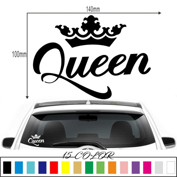 QUEEN CROWN Funny Car Window Bumper Stickers Vinyl Laptop Decal Auto Sticker Decor