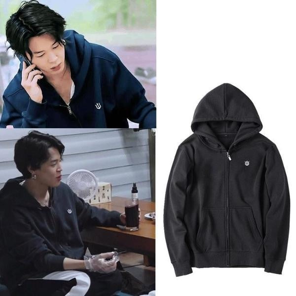 Kpop 防弾少年団 Bangtang Boys Park Jimin In the Soop Super Soft Hoodie Zip Coat Sweatshirt Hooded for Army Fans Jimin Clothing Top