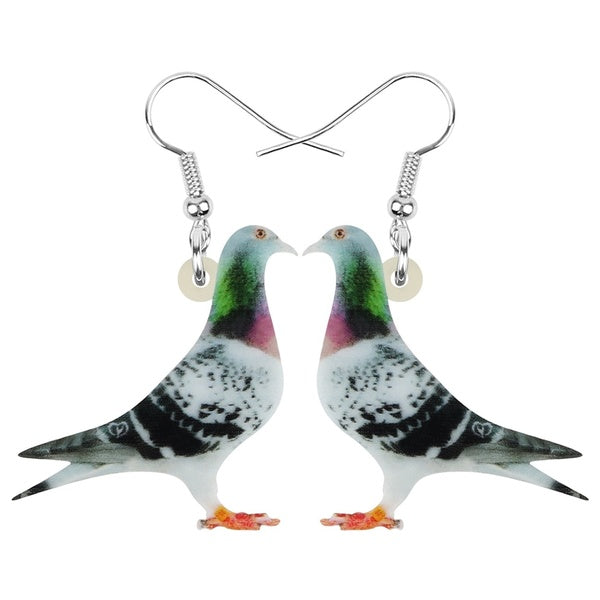 Acrylique Coloré Transporteur Pigeon Boucles D'oreilles Drop Dangle Bijoux Oiseaux Pendentifs Décoration Ornements Pour Femmes Filles Ados Charme Cad