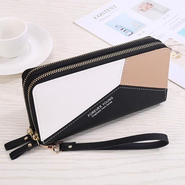 Mode femmes portefeuilles sacs longs cartes porte-cartes d'identité dame grands sacs d'argent embrayage fermeture éclair porte-monnaie femmes filles