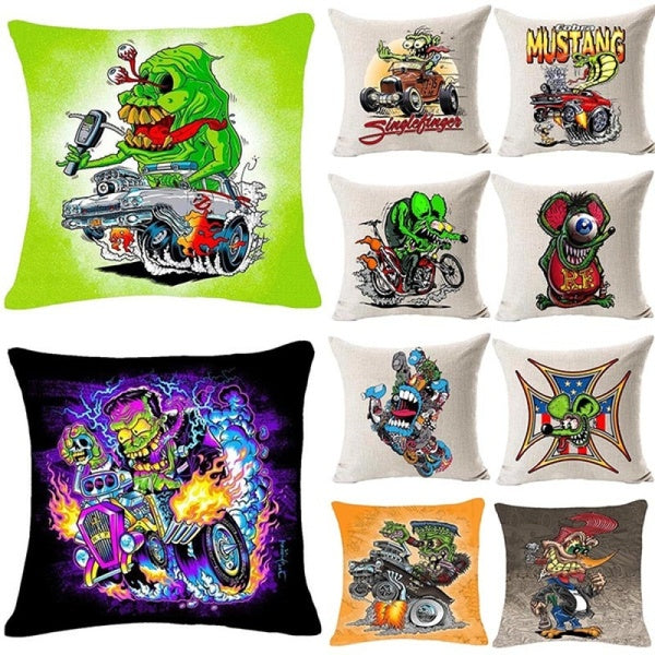Home Decor Rat Fink Pillow Cover Square Throw Pillow 18"