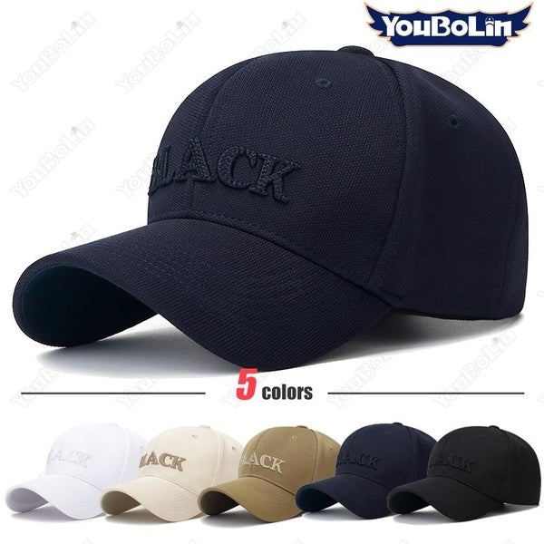5 couleurs Mode Hommes et Femmes Lettres « NOIRES » Casquette de baseball brodée en trois dimensions Nouveau chapeau de soleil de sport décontracté e