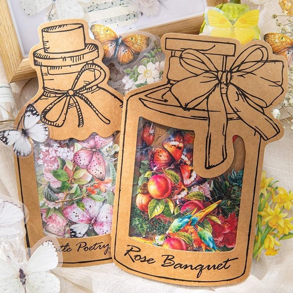 Autocollants décoratifs'série naturelle, 60 pièces-paquet, parfaits pour le journal, fournitures de Scrapbooking, bricolage