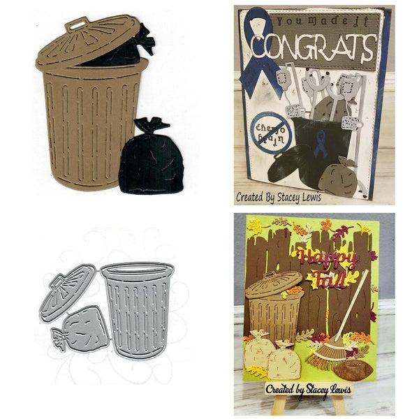 New Garbage Can Metal Cutting Dies for DIY Scrapbooking Cutting Die Paper Cards Embossed Decorative Craft Die Cut