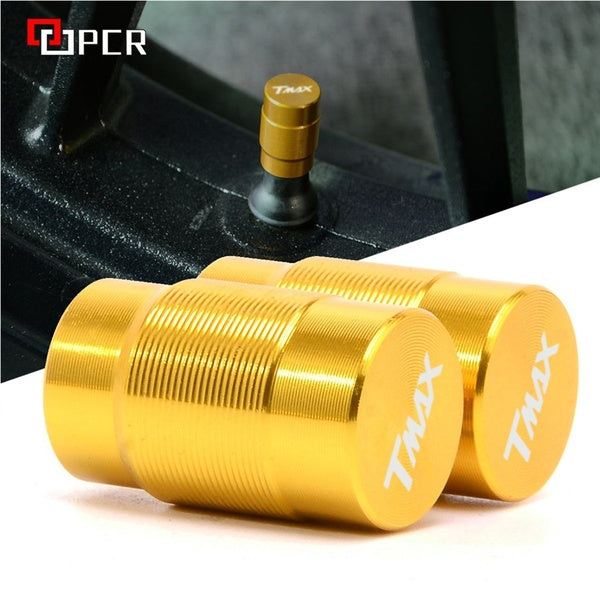 One Pair MOTORCYCLE LOGO Aluminum Wheel Tire Valve caps For YAMAHA TMAX 530 SX-DX T-MAX 500 all year