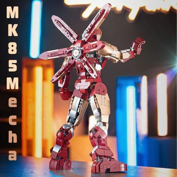 1399pcs Figure Mecha Building Blocks With Light Movie Model Toy For Boy Kids Birthday Christmas Gift