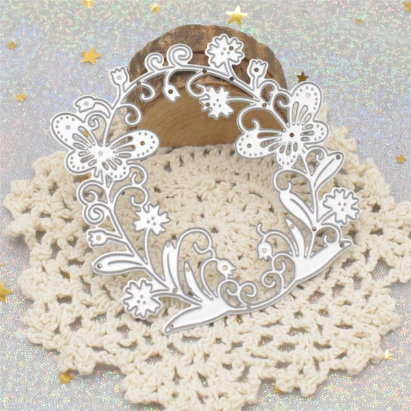 New Flowers Frame Oval Metal Cutting Dies for DIY Scrapbooking Album Paper Cards Making Embossing Dies