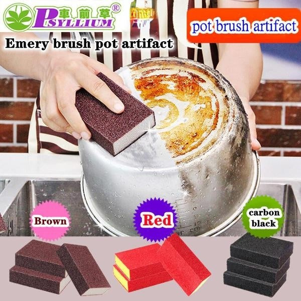 Multifunctional Carborundum Sponge Block for Home Cleaning and Derusting，Powerful Carborundum Sponge for Pot Brushing and Kitchen Supplie