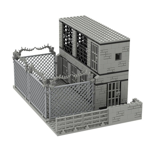 Military MOC Series Simulation Prison Cells Building Blocks Bricks Toys Gifts