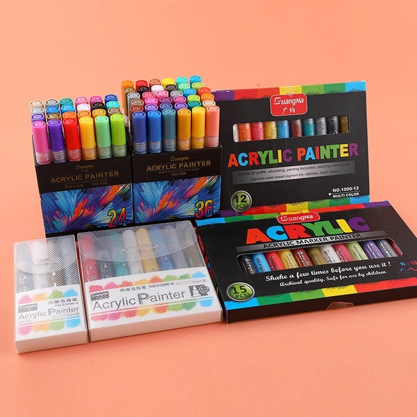 Acrylic marker pen 36 color acrylic pen graffiti pen ceramic diy boxed painted marker watercolor pen