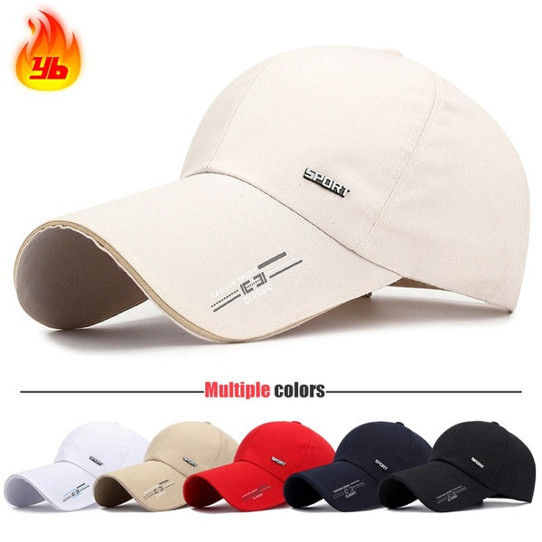 6 Colors Classic New Fashion Outdoor Sport Baseball Cap Casual Cotton Snapback Hats For Men and Women Extended brim Style Design