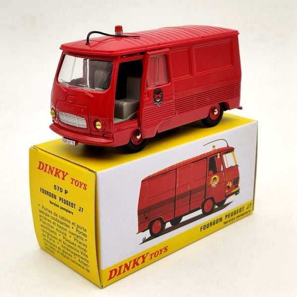 Atlas Dinky Toys 1-43 570 P Fourgon Peugeot J7 Version Pompiers Diecast Models Gifts