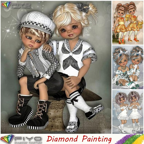 DIY Girl 5D Diamond Painting Full Drill with Number Kits Home Decor Wall Painting The Gift Arts and Crafts for Adults,Teenagers,The Old