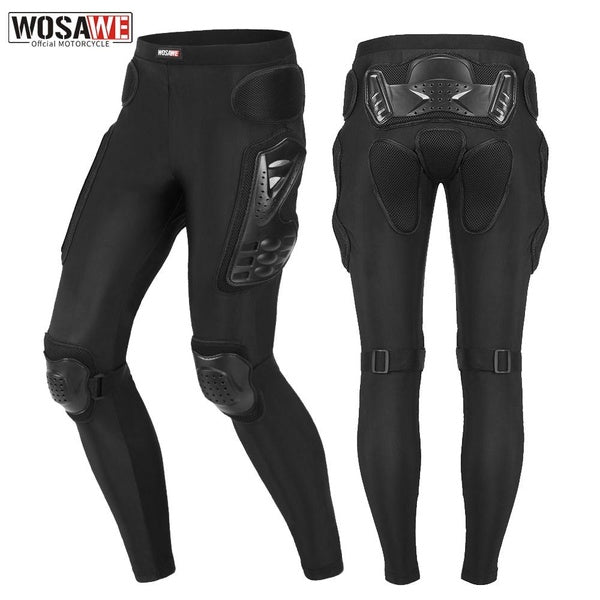 WOSAWE Moto Pantalon De Protection Moto Pantalon Biker Racing Blindé Protection Pantalon Genou Hanche Jambe Protecteur