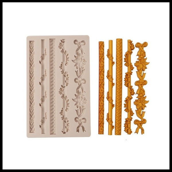 Flowers Lace Relief Molds Silicone Fondant Molds For Baking Cakes Decorating Tools DIY Gumpaste Pastry Kitchen Bakeware Molds