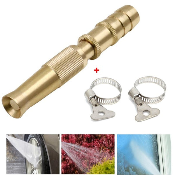 3pcs Adjustable Brass Twist Hose Nozzle High Pressure Garden Hose Sprinkler Nozzle Water Hose Twist Nozzle for Car Wash Garden Outdoor Irrigation